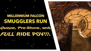 Millennium Falcon: Smugglers Run (Queue, Pre-Show, and FULL RIDE POV) | Star Wars: Galaxys Edge