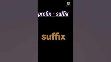 What is prefix and suffix l  learn suffixes and prefixes within 1 mint