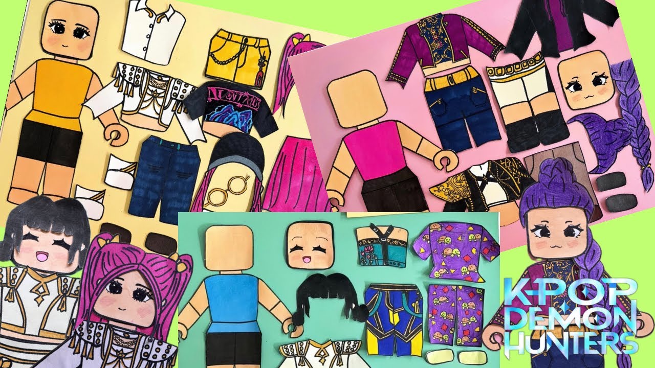 ?K-pop Demon Hunters Paper Dolls Paper DIY #kpopdemonhunters 