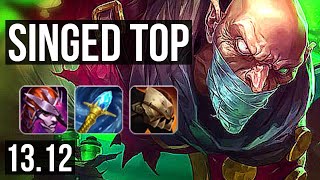 SINGED vs TRYNDAMERE (TOP) | 4.6M mastery, 5/1/8, 900+ games | KR Master | 13.12