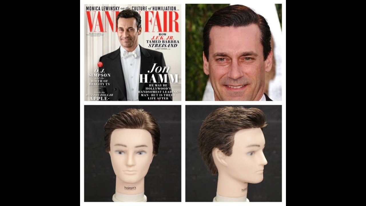 Jon Hamm Vanity Fair Inspired Haircut & Hairstyle 2014 - YouTube