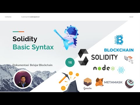 Belajar Blockchain #16 - Sintak Dasar Solidity untuk Smart Contract