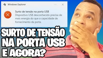 Surto de tensão na porta USB no PC/Notebook e AGORA?