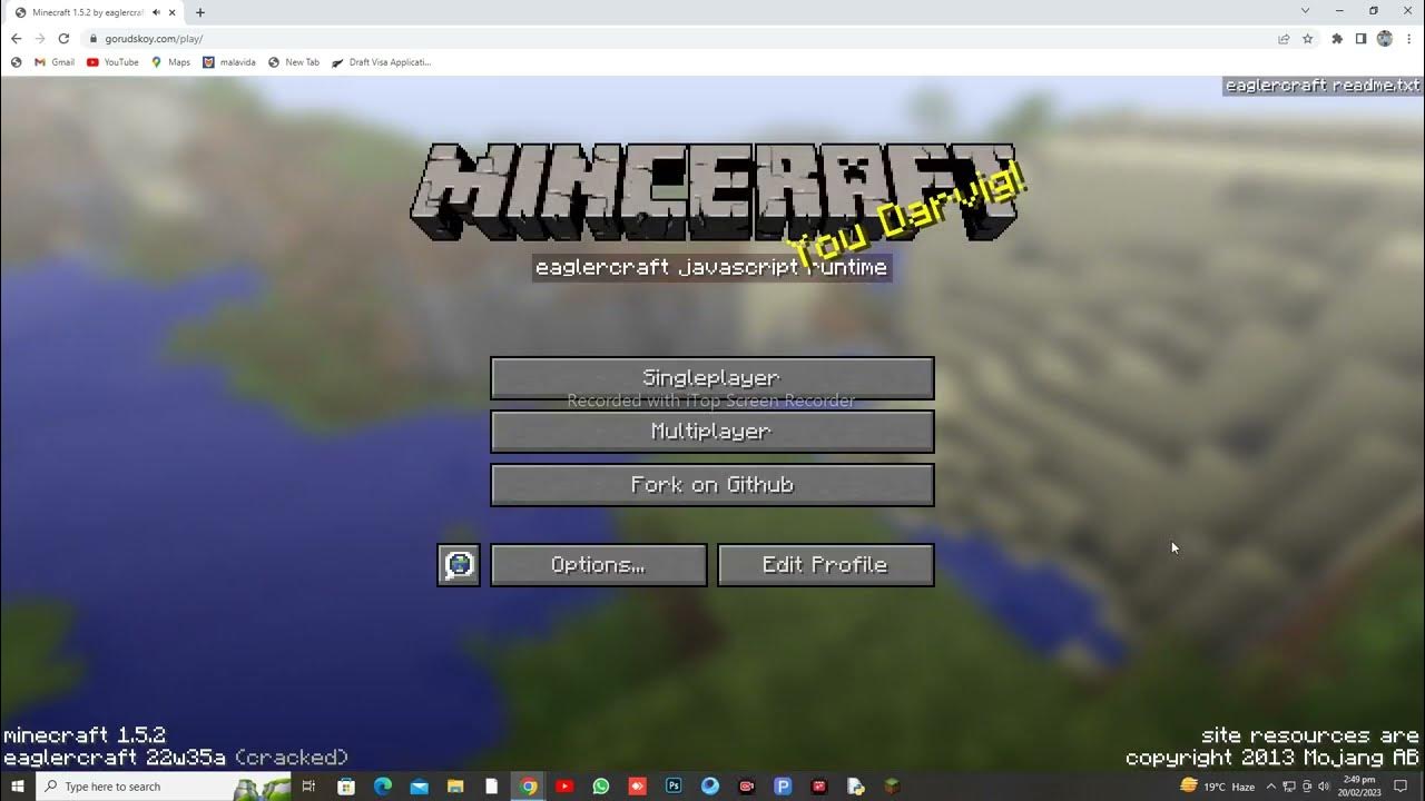 How to play minecraft in browser youtube