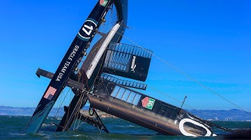 Rescuing A Giant Catamaran | Oracle Team USA Capsize Aftermath