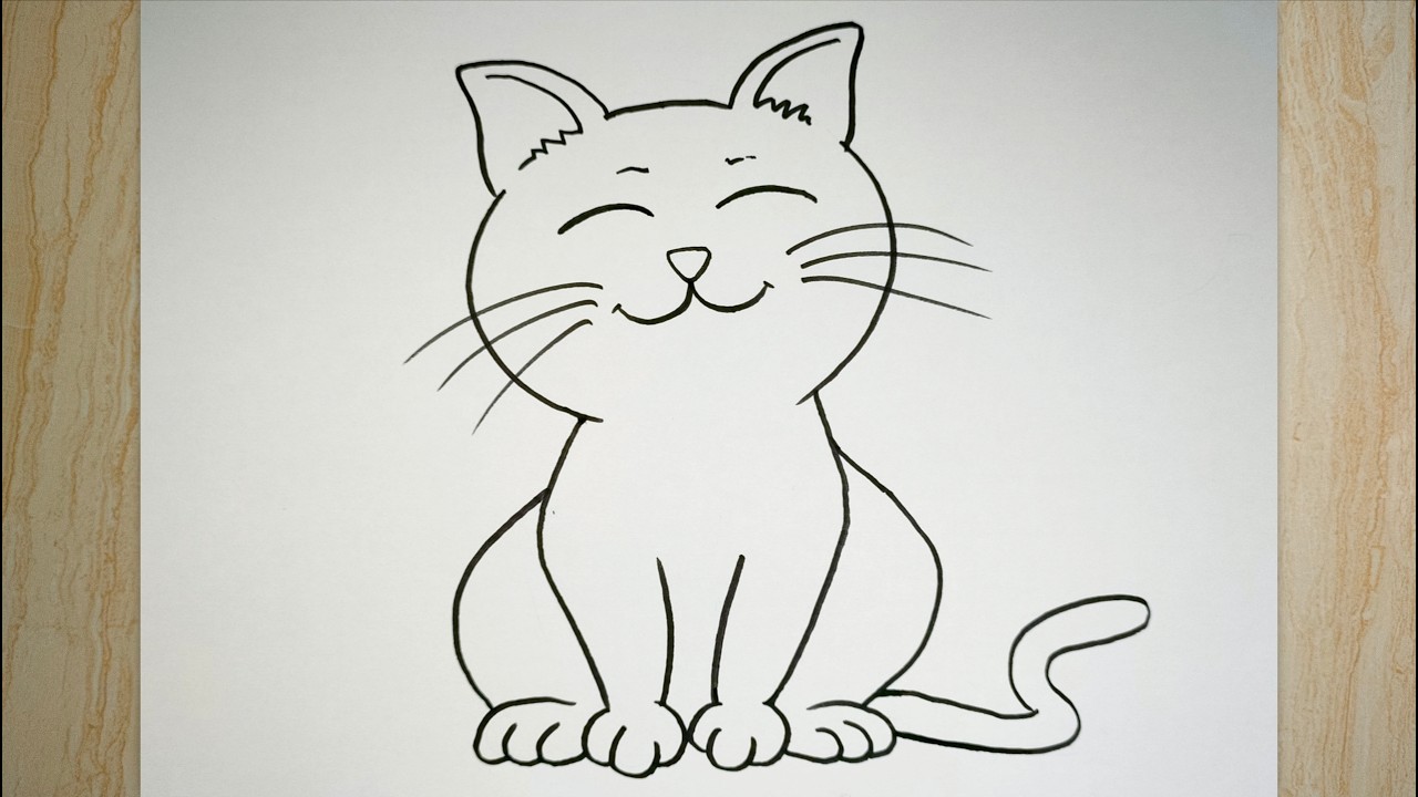Cara menggambar kucing dengan mudah