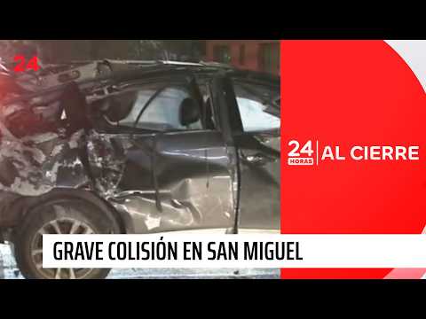 High-Speed Collision Leaves Vehicle Overturned in San Miguel | 24 Horas TVN Chile