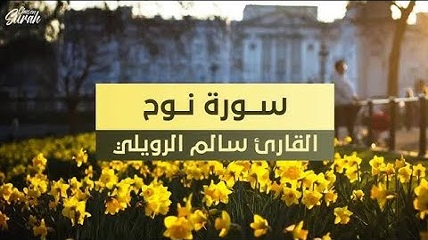 تلاوة بصوت القارئ الذي يبحث عنه الكثير القارئ سالم الرويلي II سورة نوح كاملة