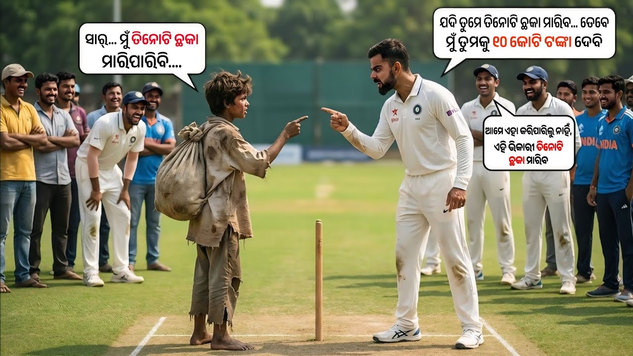 ଯାହାକୁ ସମସ୍ତେ ଭିକାରି ଭାବିଥିଲେ 😱 ସେଇ ପିଲା ମାତ୍ର ୩ ବଲରେ  ୩ ଛକା ମାରି ! ୧୦୦ କୋଟିର ମ୍ୟାଚ୍ ଜିତାଇଦେଲା 🔥