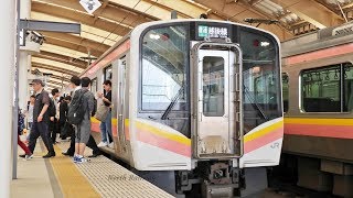 【新潟駅】発車メロディ + E129系 越後線 普通列車 吉田行 発車 / JR東日本