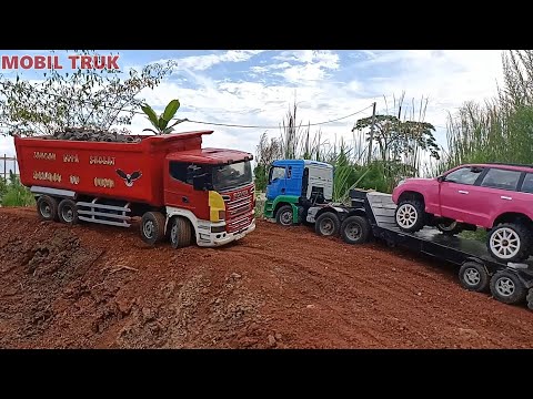 KUMPULAN MOBIL TRUK TERGULING, MINIATUR MOBIL MOBILAN TRUCK RC MUATAN BERAT