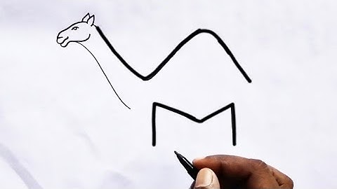 camel drawing easy / how to draw camel with number / unt ka chitra