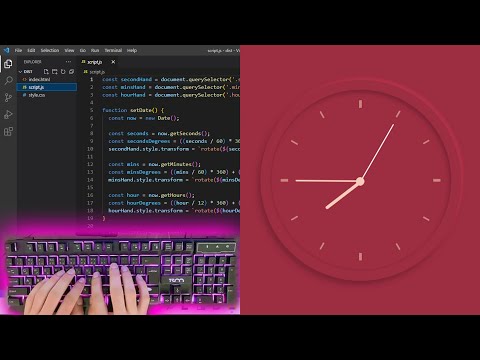 ASMR Programming - Neumorphic Clock Using HTML CSS & JavaScript - No Talking