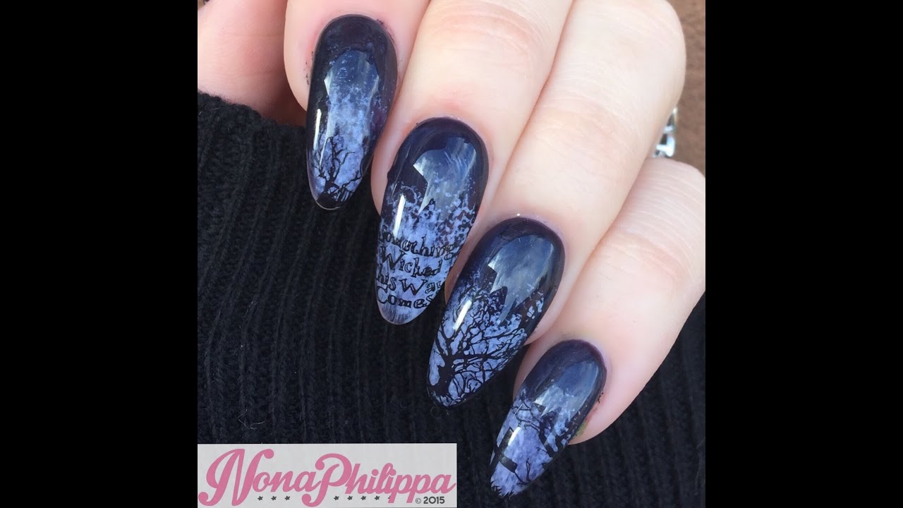 Halloween Stamping Nail Art TutorialUsing Dixie Plates YouTube