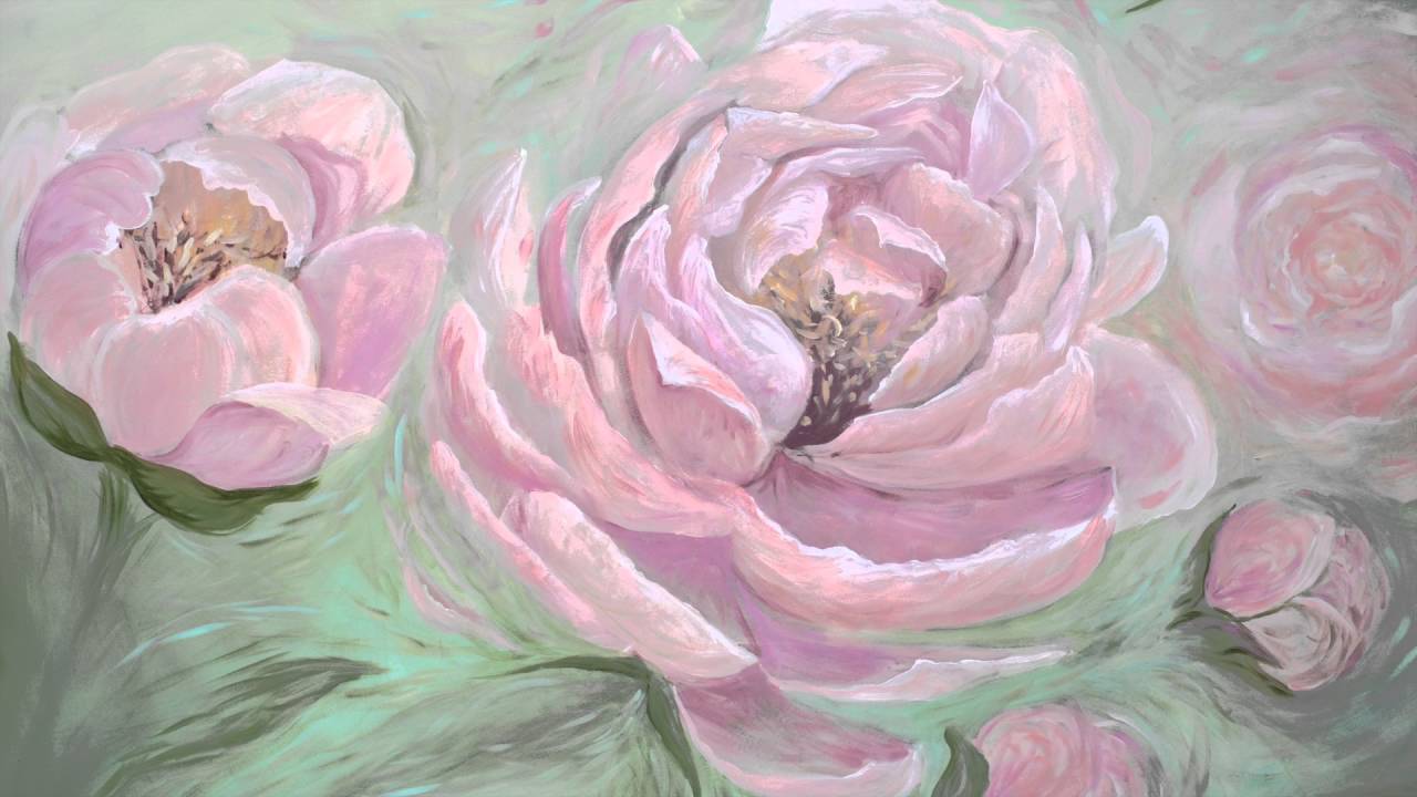 Heidi Hope hand painting a photography backdrop for newborn photography