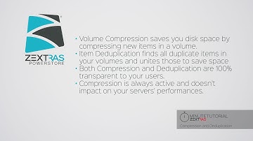 ZeXtras Suite for Zimbra: One Minute Tutorials ep. 6 - Compression and Deduplication