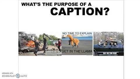 Journalism Style Guide: Caption Basics