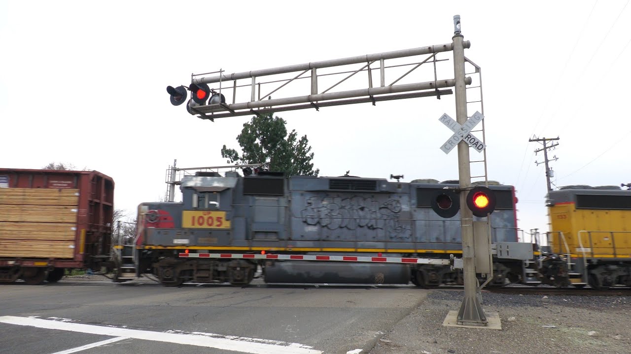 UP 733 YST65 Local With ExCotton Belt North Highway 12 Railroad