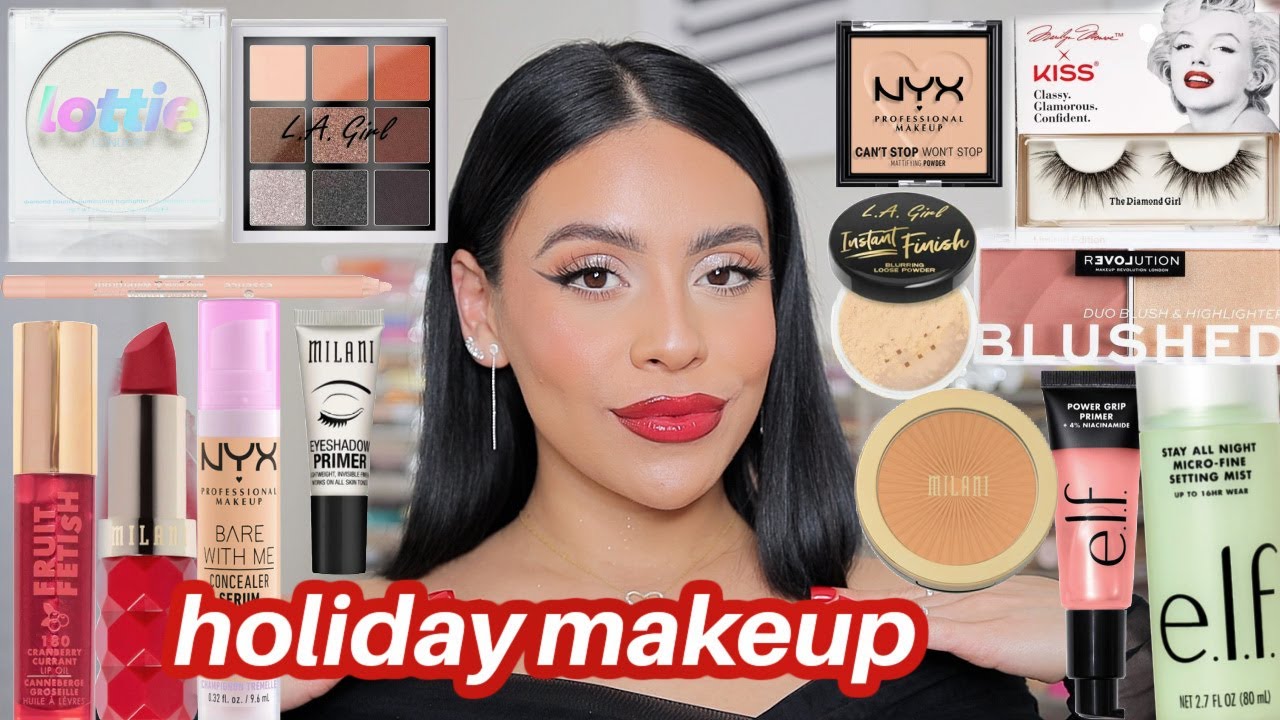 ALL DRUGSTORE Holiday Makeup 😍 YouTube