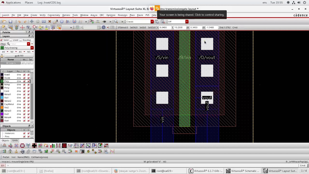 Transmission gate Layout - YouTube