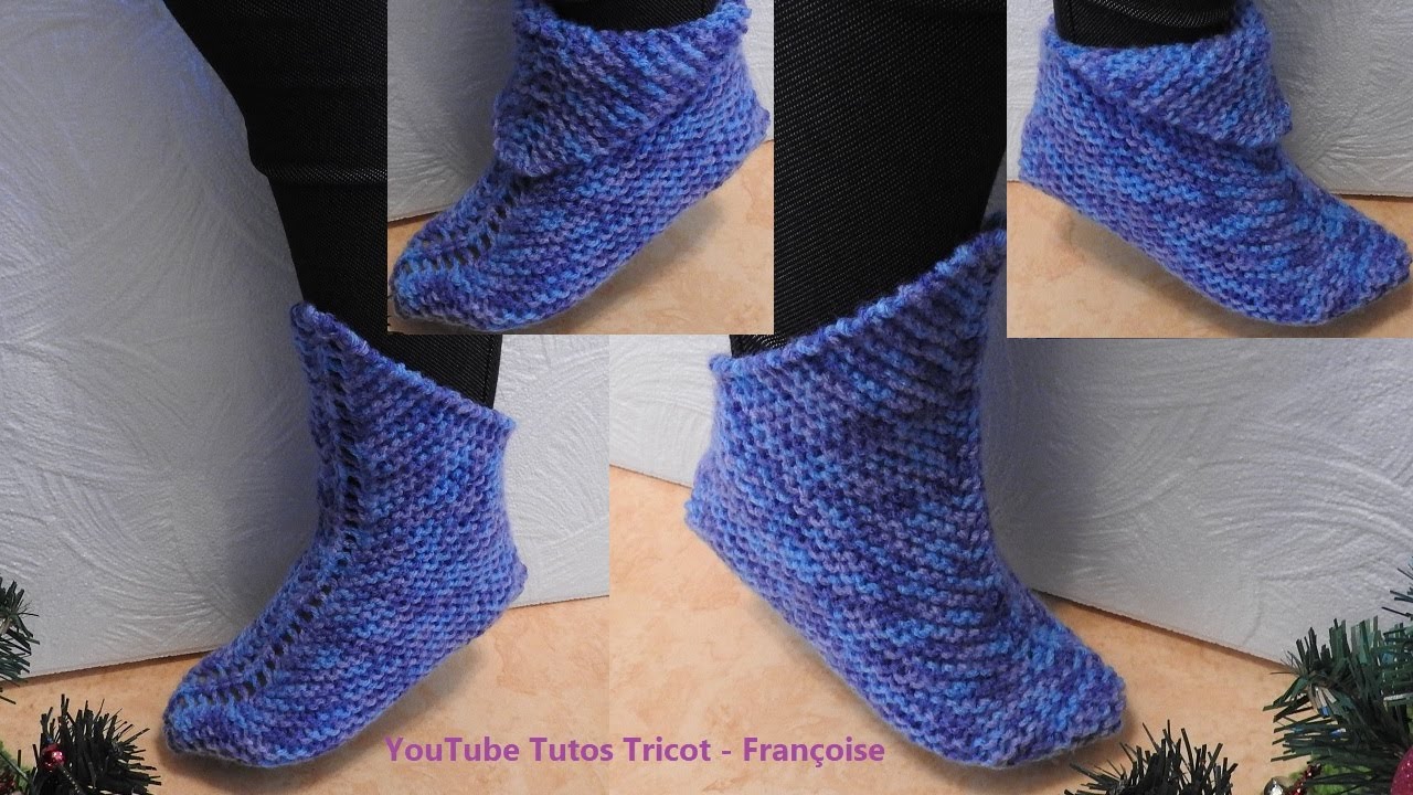 Tuto Tricot Tricoter Des Bottines Enfant Et Adulte Toutes Tailles Facile /  Tricoter Des Pantoufles - Youtube