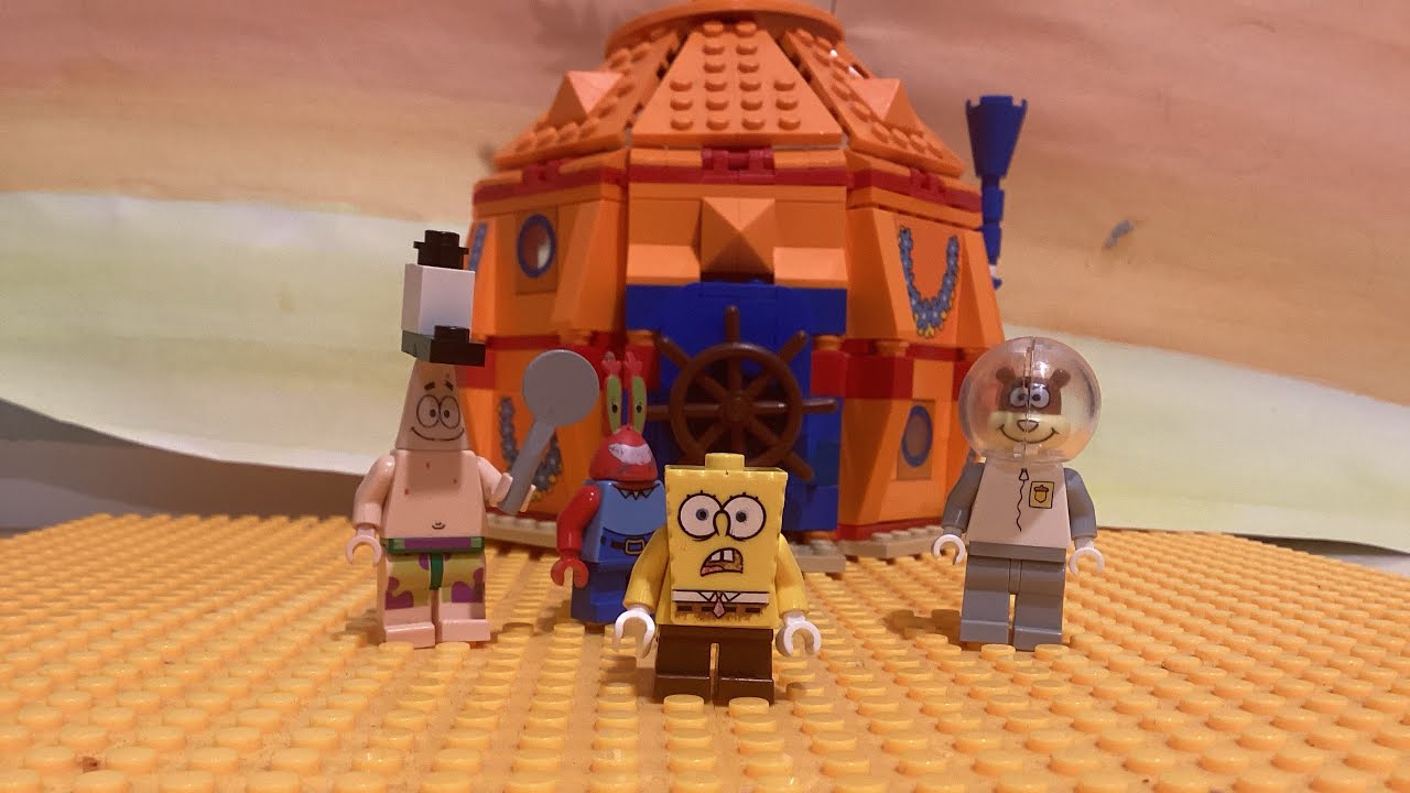 Кукольный мультфильм «Губка Боб» из конструктора Lego: «Два больших пальца вниз» (финал 5 сезона)