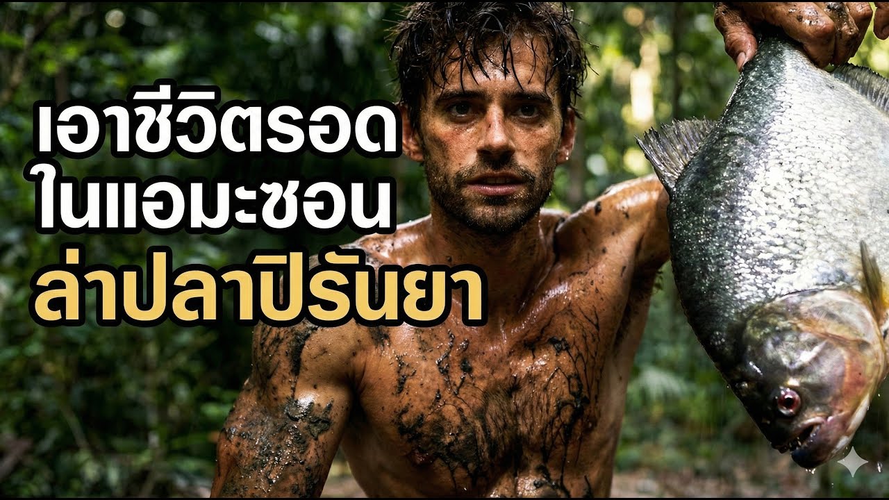 เอาชีวิตรอดคนเดียวในป่าลึกแอมะซอน พร้อมภารกิจล่าปลาปิรันยาที่ท้าทายสุดขีด #ป่าลึกแอมะซอน #ล่าปิรันยา