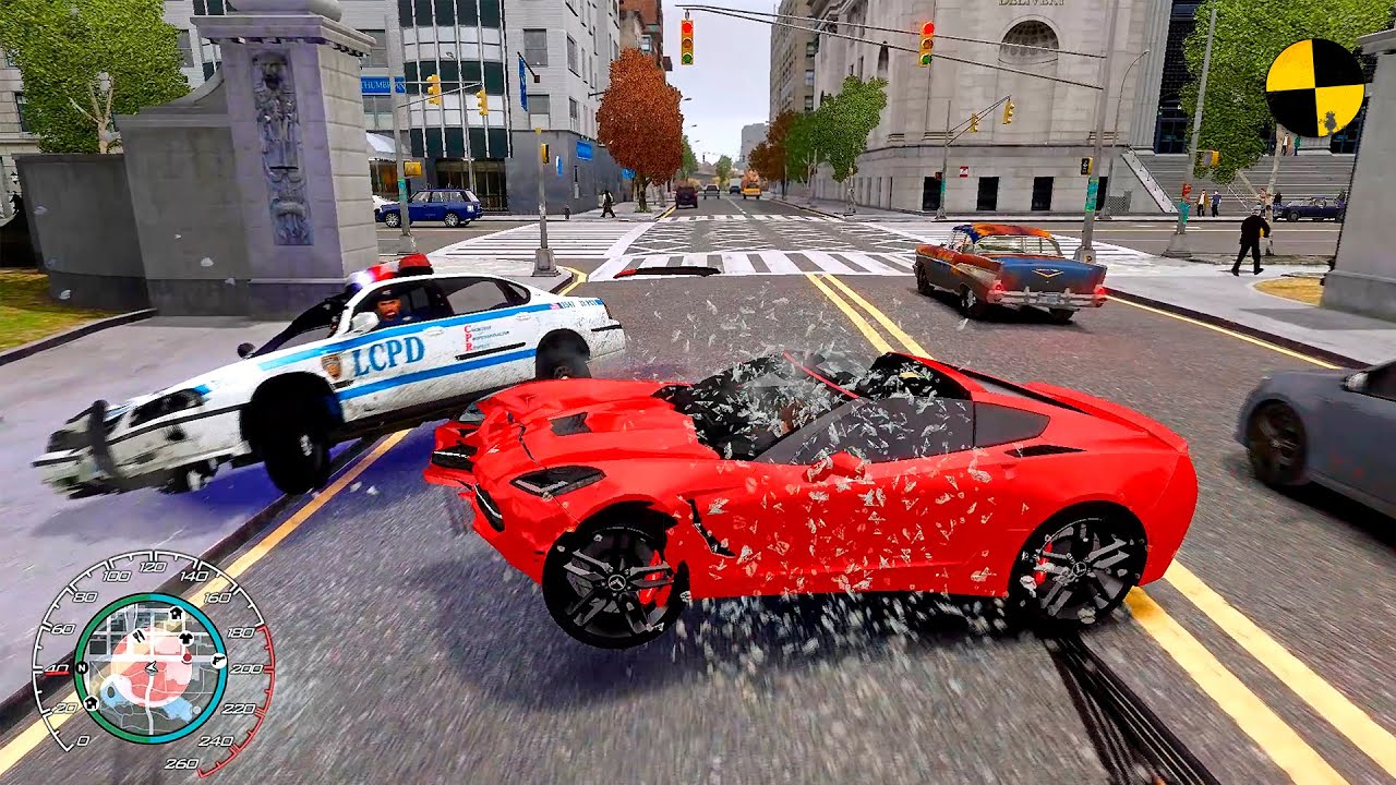 GTA 4 Crash Testing Real Car Mods Ep.330