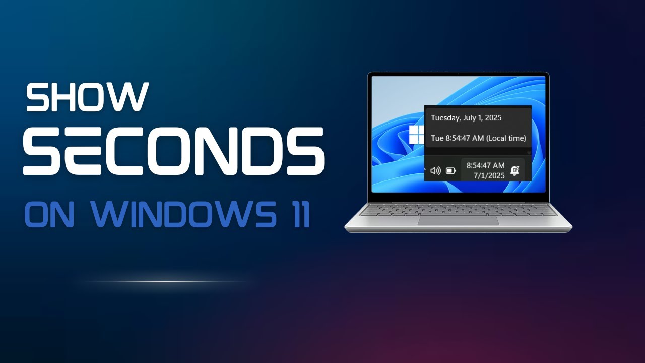 How to Show Seconds in Taskbar Clock on Windows 11