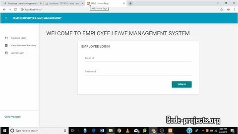 Employee Leave Management System Using PHP With Source Code free download