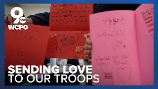 Middle schoolers send valentines to troops