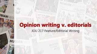 Information Opinion writing v. editorials News