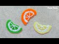 Crochet Fruit Slices I Crochet Lemon Slice I Crochet Fruit Applique