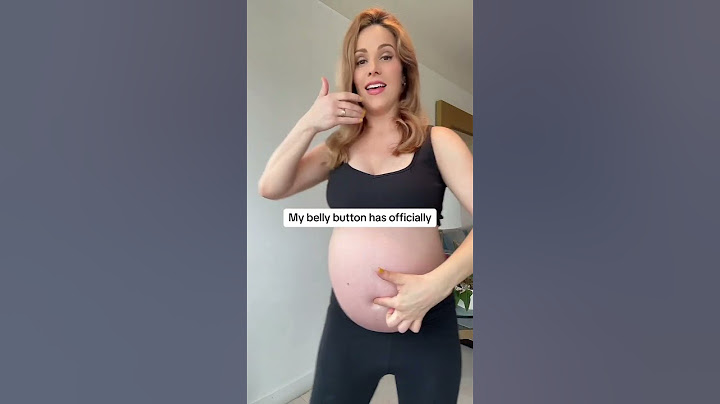 The belly button is officially out!!! #pregnant #pregnancy