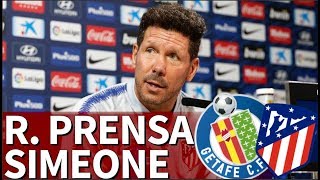 Getafe - Atlético l Rueda de prensa entera de Simeone I Diario AS