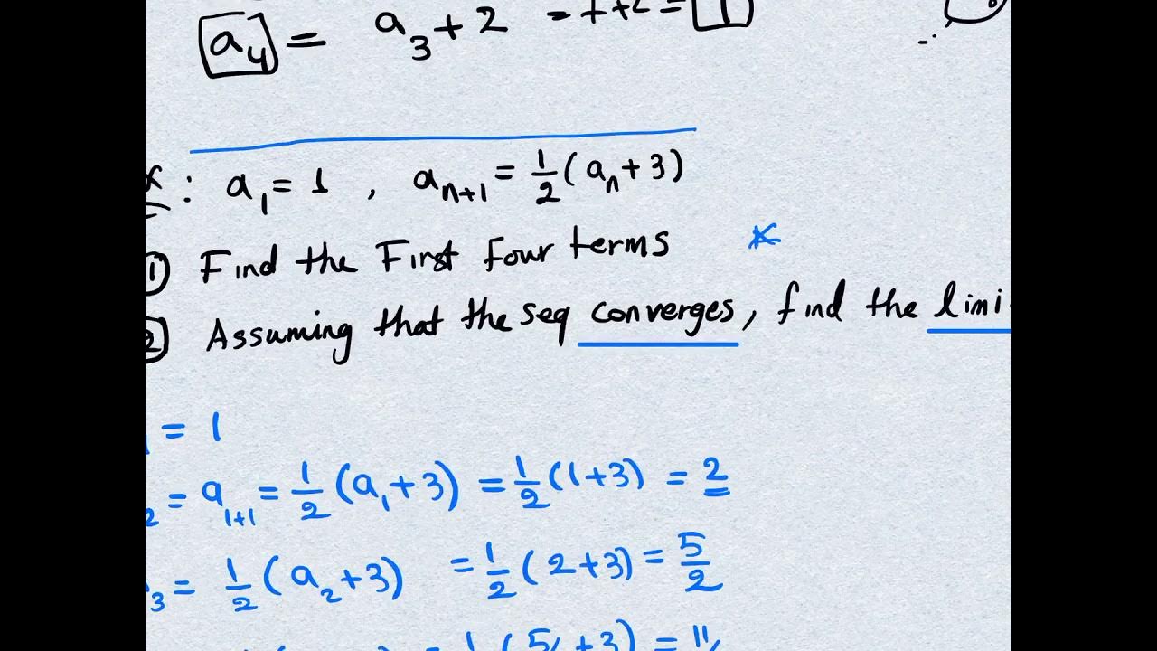 Lecture#18(recursive sequences) - YouTube
