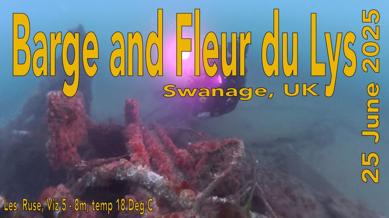 The Barge and Fleur du Lys, wrecks, Swanage UK