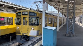 西武新2000系2461+2071編成が発車するシーン