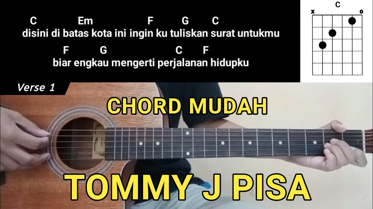 (Tutorial Gitar) TOMMY J PISA Disini Dibatas Kota Ini (Chord dan