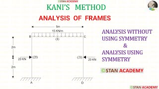 Analysis of Frames - Kani's Method  - Problem No 1 ( Analysis using and without using Symmetry )