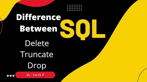 Difference Between Delete Truncate and Drop | Oracle SQL Difference between Delete Truncate & Drop .