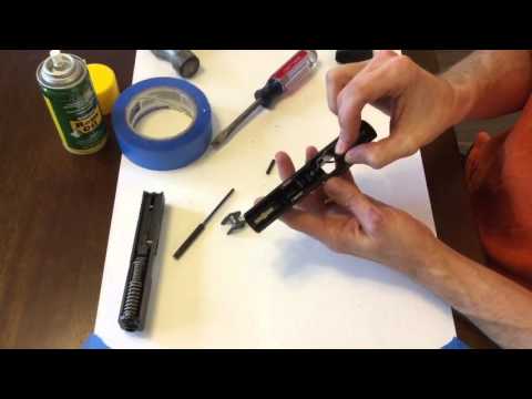 Glock 43 slide stop removal.  Easiest method in the world!  No hammer pounding