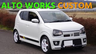 ミッキー愛溢れる20代オーナーの36アルトワークスカスタム 柿本マフラー音 HKSスーパーSQV アンダーネオン 流れるドアミラーウインカーなど HA36S SUZUKIALTOWORKS 愛車紹介