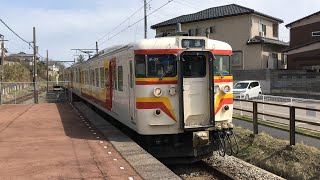 [Japan Railway]JR越後線115系N33編成旧弥彦色寺尾到着 JR Echigo Line Type 115 Train Arriving Terao