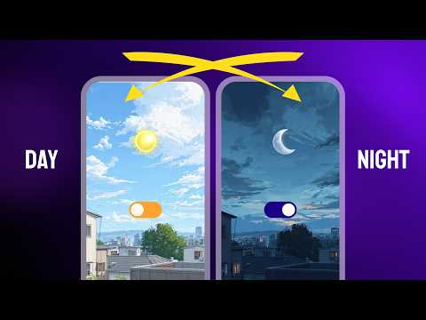 Day & Night Toggle Switch UI animation in Figma
