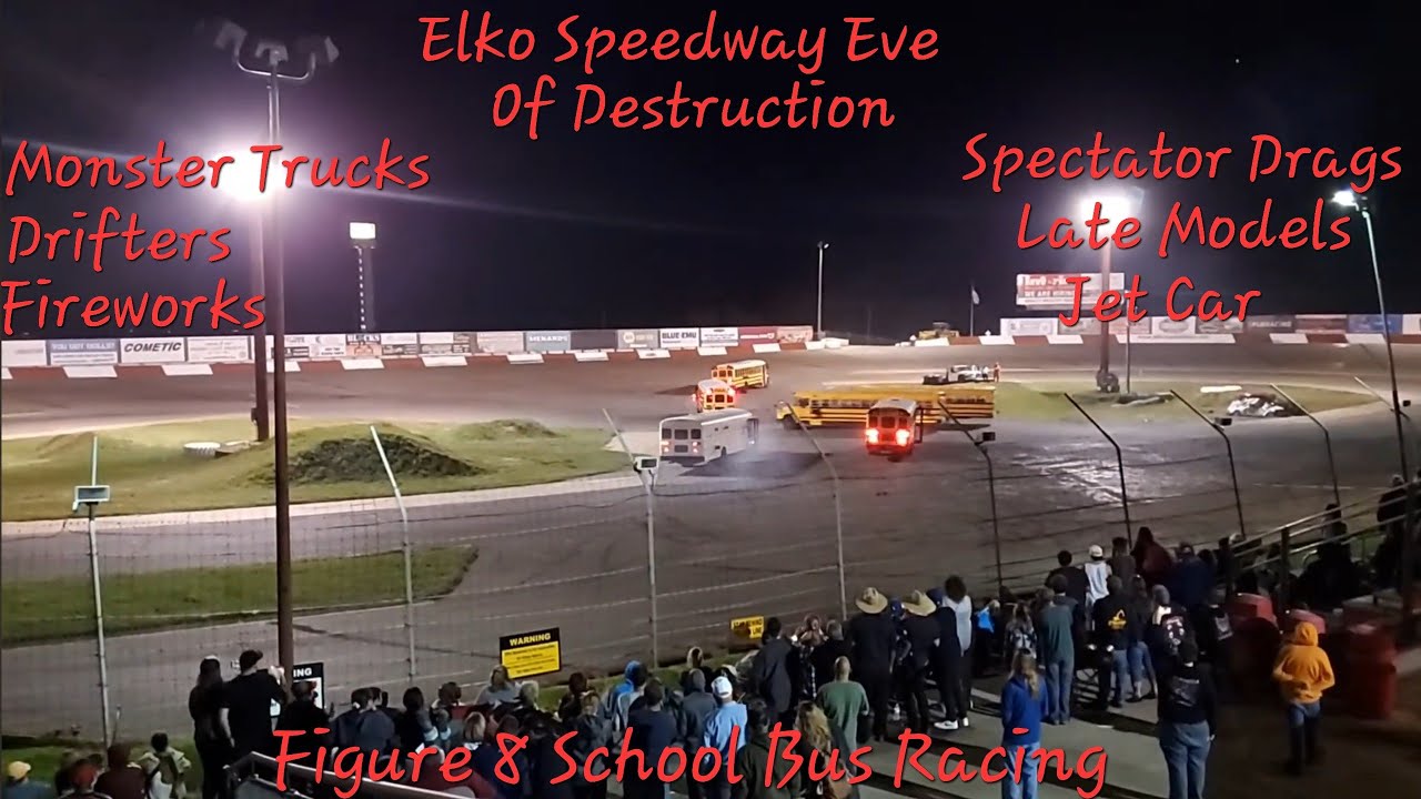 Live at Elko Speedway-Figure 8 School Bus Racing-Drifters-Monster ...