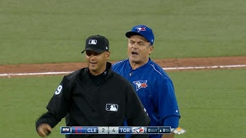 CLE@TOR: Gibbons gets thrown out in the 8th inning