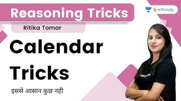 Calendar Tricks | Reasoning | For All Exams | wifistudy | Ritika Tomar