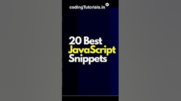 Best JavaScript Snippets | #shorts #javascript #best