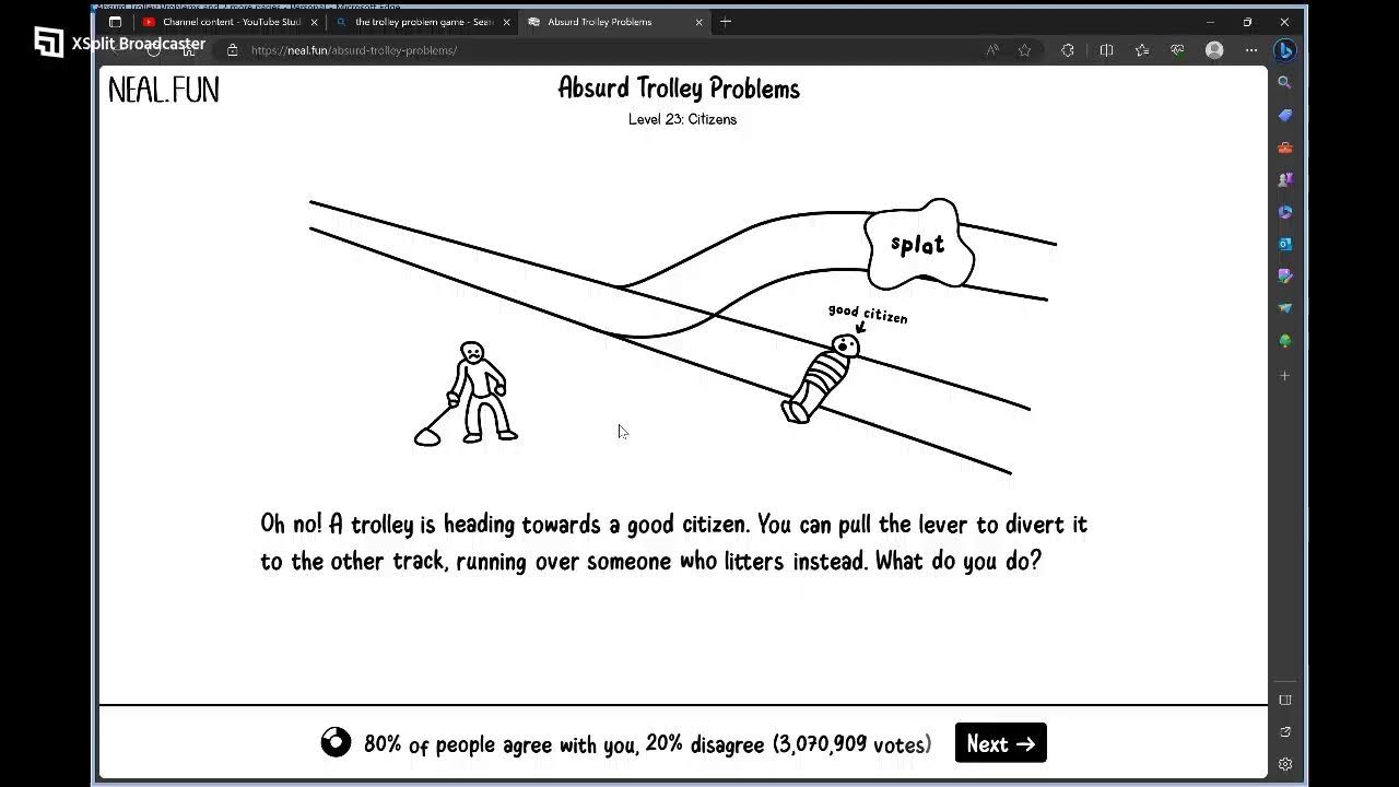 The Trolley Problem game YouTube